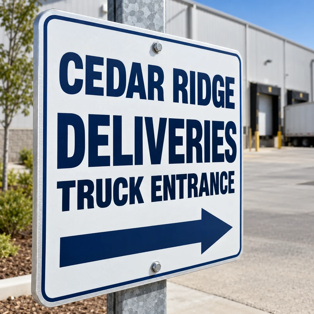 Heavy-Duty Aluminum Signs — custom printed metal sign example