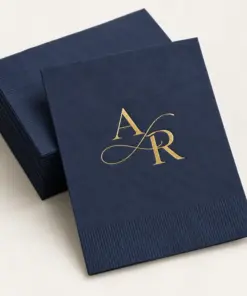 Custom Foil Guest Towels with sample customer artwork