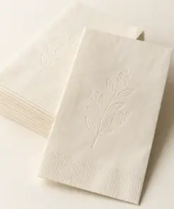 Custom Debossed Guest Towels with sample customer artwork