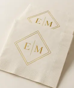 Custom Foil Luncheon Napkins with sample customer artwork
