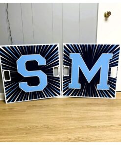 Photographed corrugated cheer sign in use