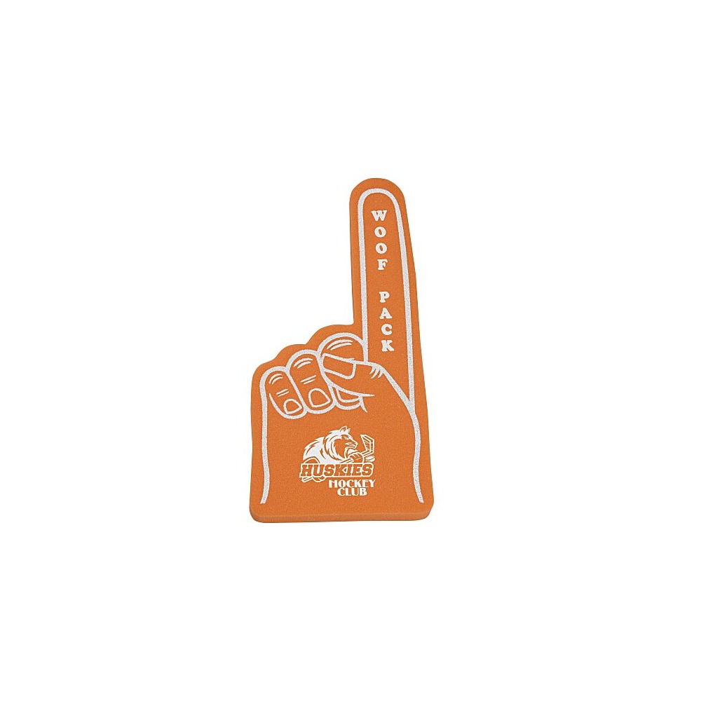 Photographed 16 inch printed foam finger