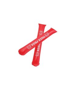 Photographed inflated cheering stick pair
