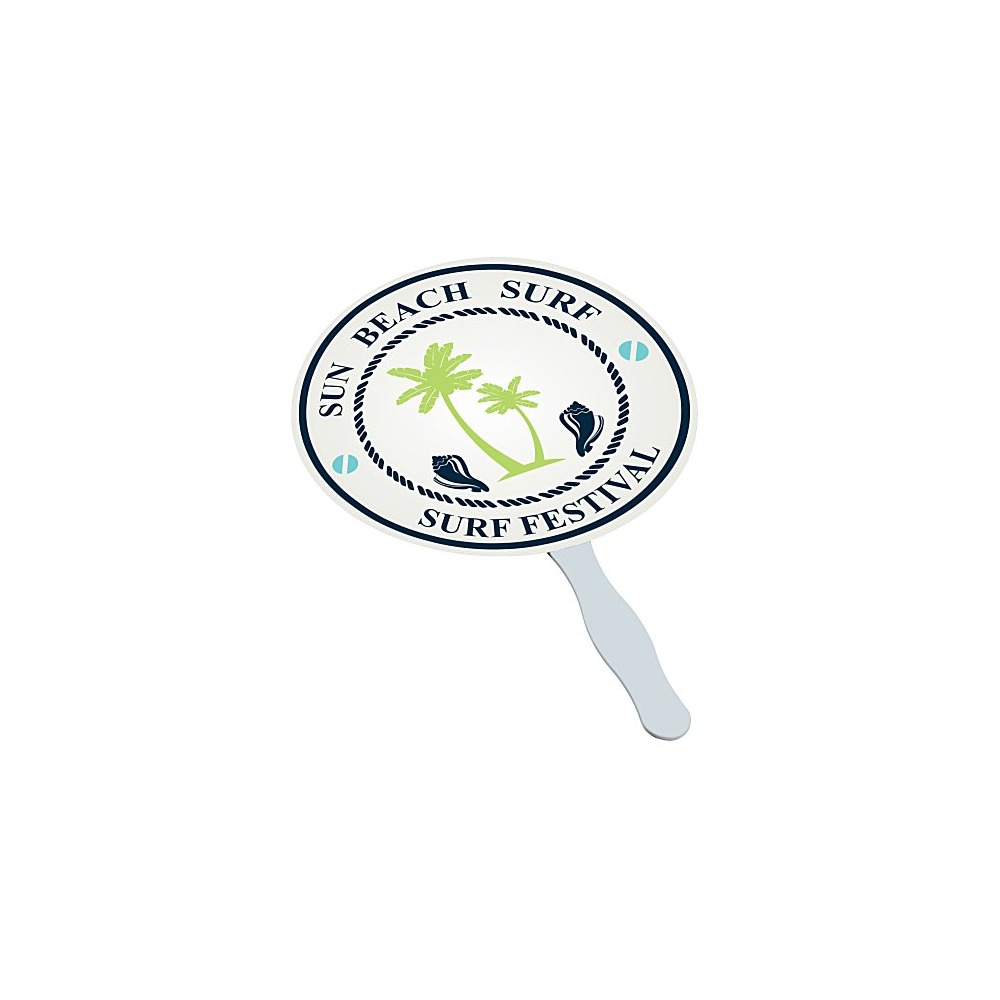 Photographed printed round cheering fan