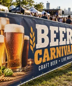 Beer Carnival giant mesh banner