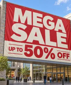 Shopping mall sale giant vinyl banner