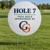 Custom Golf Ball-Shaped Hole Sponsor Yard Signs