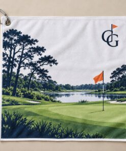 Custom Full-Color Microfiber Golf Towels - 12 x 12 inch