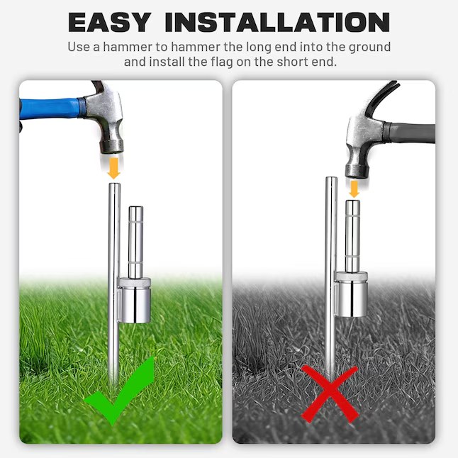 20 Inch Feather Flag Rotating Ground Spike Holders - Image 3