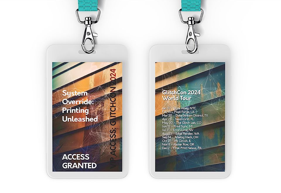 Custom Laminated Conference & Backstage Passes custom printing example