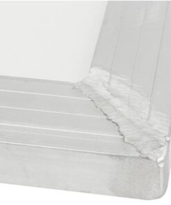 Aluminum frame corner detail