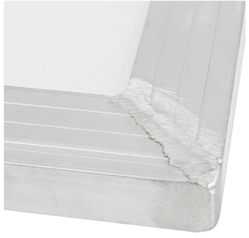 Aluminum frame corner detail