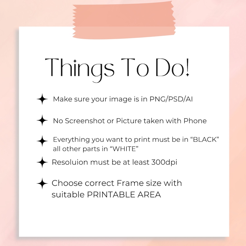 Artwork preparation requirements