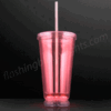 Custom Multicolor LED Fan Straw Tumbler - 18 oz