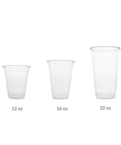 Blank Clear Plastic Cups - 95mm Rim - representative blank material