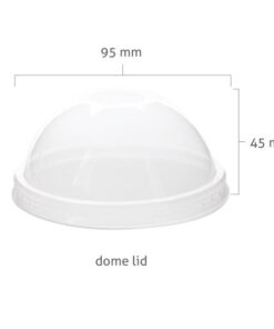 Clear Dome Cup Lids - 95mm - representative blank material