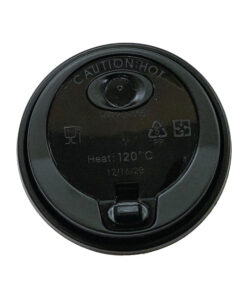 Flat Cup Lids - 90mm, White or Black - representative blank material