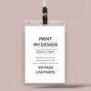 Custom Cardstock Event Passes with Clear Holders custom printing example