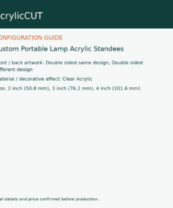 Custom Portable Lamp Acrylic Standees — configuration guide