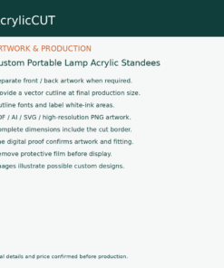 Custom Portable Lamp Acrylic Standees — artwork guide