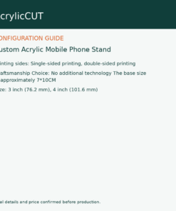 Custom Acrylic Mobile Phone Stand — configuration guide
