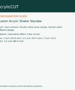 Custom Acrylic Shaker Standee — configuration guide