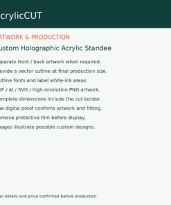 Custom Holographic Acrylic Standee — artwork guide