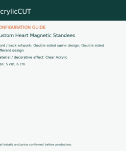 Custom Heart Magnetic Standees — configuration guide