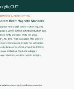 Custom Heart Magnetic Standees — artwork guide