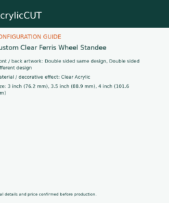 Custom Clear Ferris Wheel Standee — configuration guide