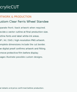 Custom Clear Ferris Wheel Standee — artwork guide