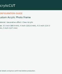 Custom Acrylic Photo Frame — configuration guide