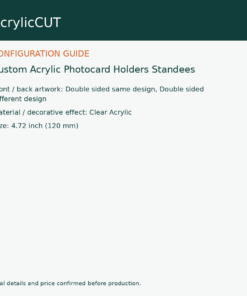 Custom Acrylic Photocard Holders Standees — configuration guide