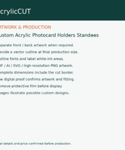 Custom Acrylic Photocard Holders Standees — artwork guide