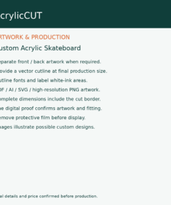 Custom Acrylic Skateboard — artwork guide