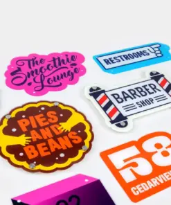 Die Cut Acrylic Signs reference example 1