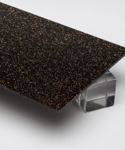 SoHo Black Gold Glitter Acrylic Sheet