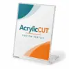 Custom Acrylic Slant-Back Menu / Sign Holder — configuration example