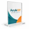 Custom Acrylic Double-Sided Bottom-Loading Sign Holder — configuration example