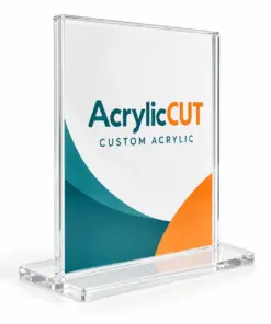Custom Acrylic Double-Sided Bottom-Loading Sign Holder — configuration example