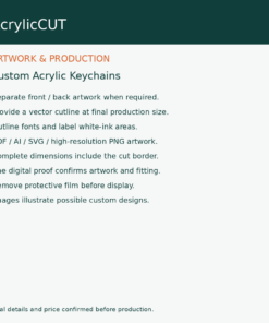 Custom Acrylic Keychains — artwork guide