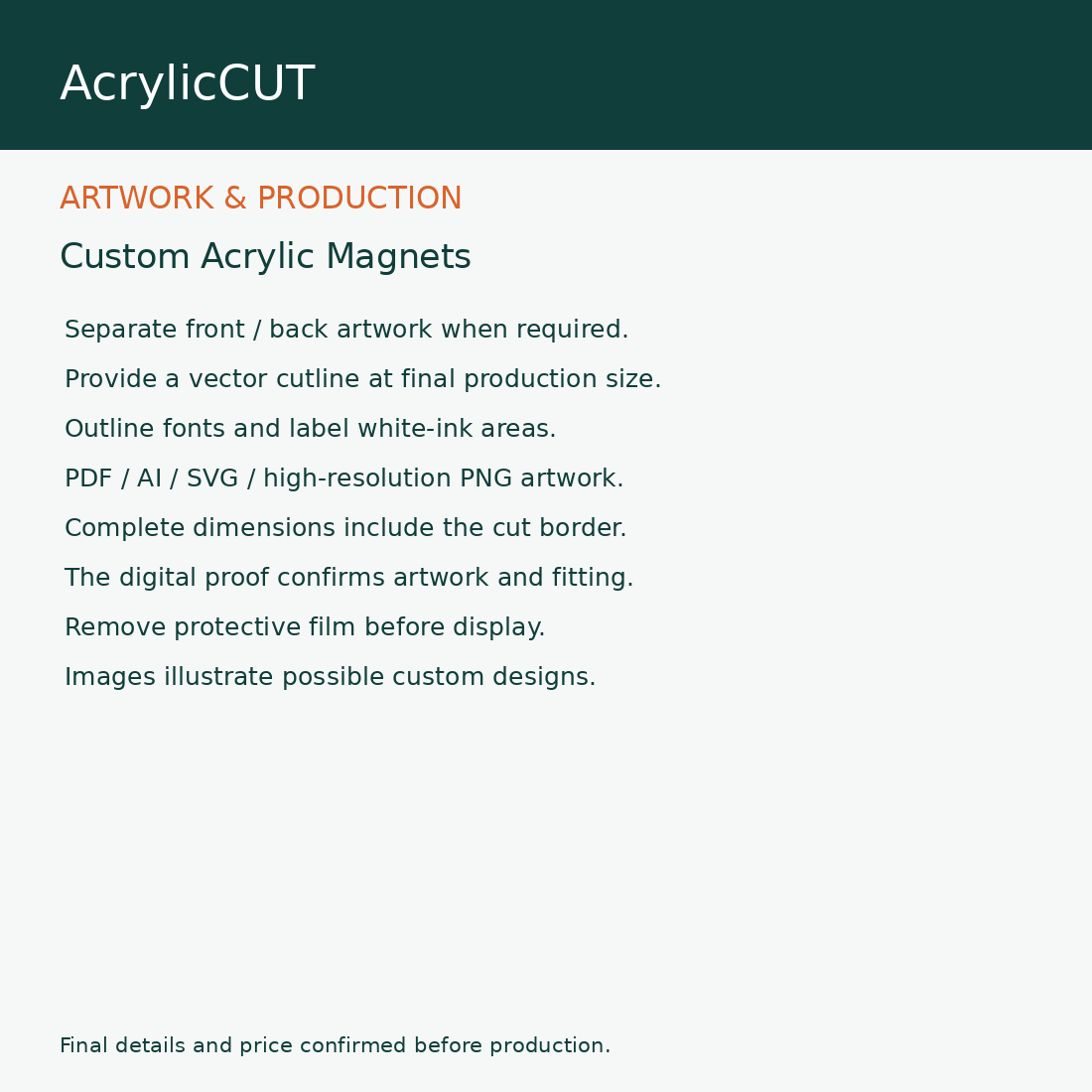 Custom Acrylic Magnets — artwork guide