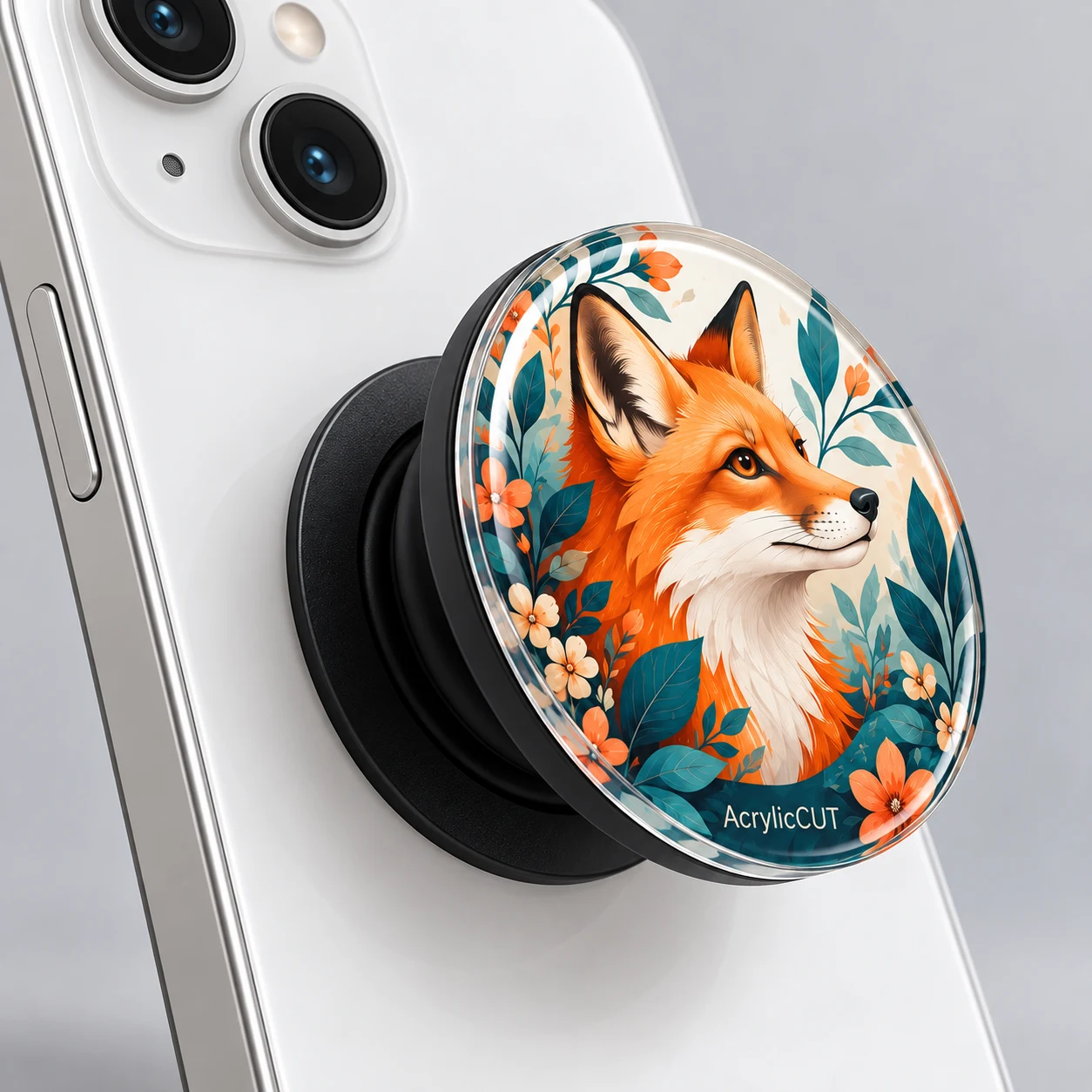 Custom Acrylic Phone Grip — CustomGoods detail illustration