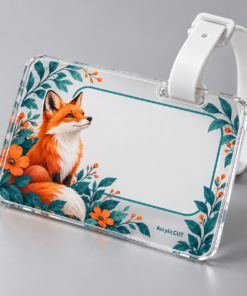 Custom Acrylic Luggage Tag — custom design example