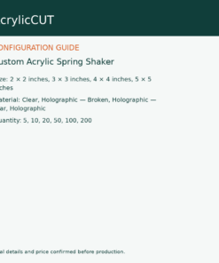 Custom Acrylic Spring Shaker — configuration guide