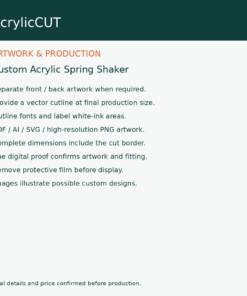Custom Acrylic Spring Shaker — artwork guide