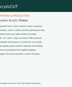 Custom Acrylic Shaker — artwork guide