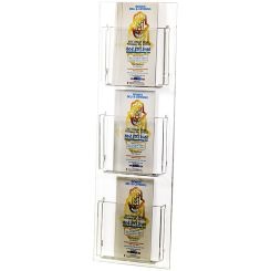 Custom Acrylic Wall Literature Rack — 3 / 6 Pockets — configuration example