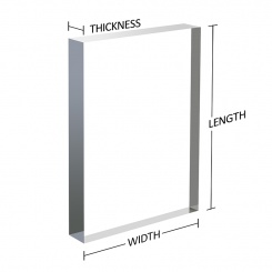Custom Solid Acrylic Display Block — detail example