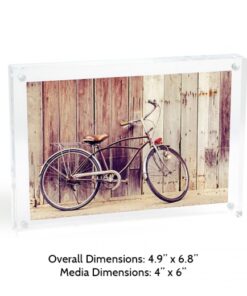 Custom Acrylic Magnetic Photo Frame — 4 × 6 in — detail example